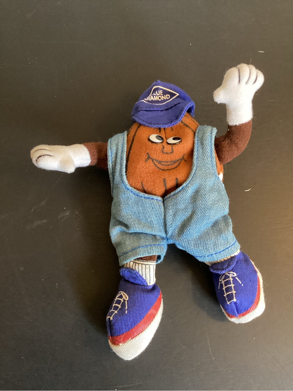 Blue Diamond Rare Mascot Plush Toy in Blue Overalls and Cap 6 Inches